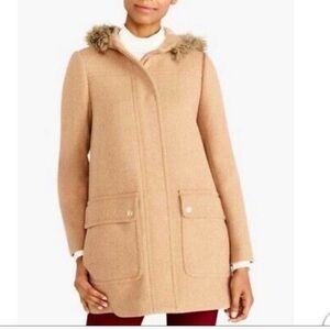 Jcrew factory Vail' coat parka size 4 wool blend
